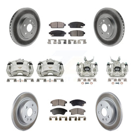 Front Rear Brake Caliper Coat Rotor & Ceramic Pad Kit (10Pc) For Chevrolet Sonic