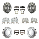 Front Rear Brake Caliper Coat Rotor Ceramic Pad Kit (10Pc) For Chevrolet 2500 HD