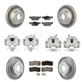 Front Rear Disc Brake Caliper Coat Rotor And Ceramic Pad Kit (10Pc) For BMW 328i