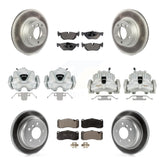 Front Rear Disc Brake Caliper Coat Rotor And Ceramic Pad Kit (10Pc) For BMW 328i