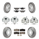 Front Rear Disc Brake Caliper Coat Rotor And Ceramic Pad Kit (10Pc) For BMW 328i