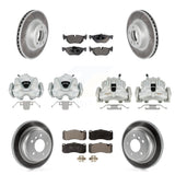 Front Rear Disc Brake Caliper Coat Rotor And Ceramic Pad Kit (10Pc) For BMW 328i