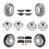 Front Rear Disc Brake Caliper Coat Rotor And Ceramic Pad Kit (10Pc) For BMW 328i