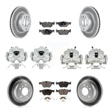 Front Rear Brake Caliper Coat Rotor Ceramic Pad Kit (10Pc) For BMW 328i To 08 07