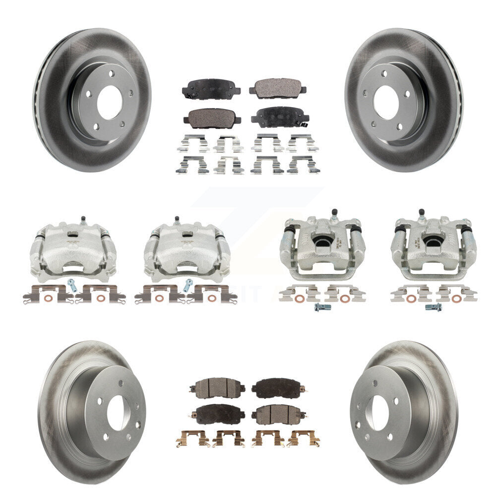 Front Rear Brake Caliper Coat Rotor And Ceramic Pad Kit (10Pc) For Nissan Altima