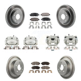 Front Rear Brake Caliper Coat Rotor And Ceramic Pad Kit (10Pc) For Nissan Altima