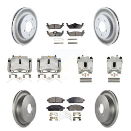 Front Rear Brake Caliper Coat Rotor Ceramic Pad Kit (10Pc) For 04 Ford F-150 4WD