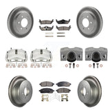 Front Rear Brake Caliper Coat Rotor & Ceramic Pad Kit (10Pc) For Ford F-150 Mark