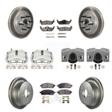 Front Rear Brake Caliper Coat Rotor & Ceramic Pad Kit (10Pc) For Ford F-150 Mark