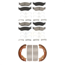 Load image into Gallery viewer, Front Rear Ceramic Brake Pads And Parking Shoe Kit For Ford F-450 Super Duty F59