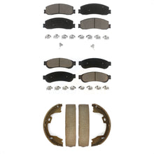 Load image into Gallery viewer, Front Rear Ceramic Brake Pads &amp; Parking Shoe Kit For Ford F-250 Super Duty F-350