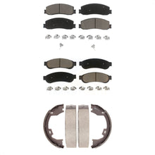 Load image into Gallery viewer, Front Rear Ceramic Brake Pads &amp; Parking Shoe Kit For Ford F-350 Super Duty F-250