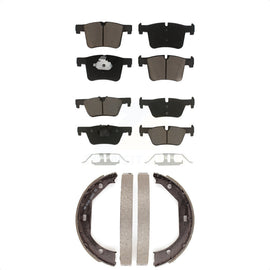 Front Rear Ceramic Brake Pads Parking Shoes Kit For BMW 328i xDrive 330i 428i GT