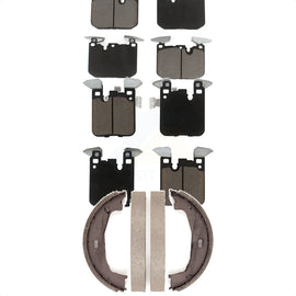 Front Rear Ceramic Brake Pads Parking Shoe Kit For BMW 328i 428i Gran Coupe 230i