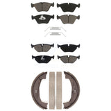 Front Rear Ceramic Brake Pads And Parking Shoes Kit For BMW Z4