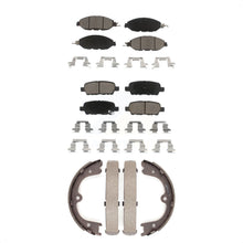 Load image into Gallery viewer, Front Rear Ceramic Brake Pads &amp; Parking Shoes Kit For Nissan Pathfinder INFINITI