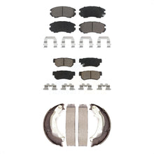 Charger l'image dans la galerie, Front Rear Ceramic Brake Pads And Parking Shoe Kit For Hyundai Sonata Kia Optima