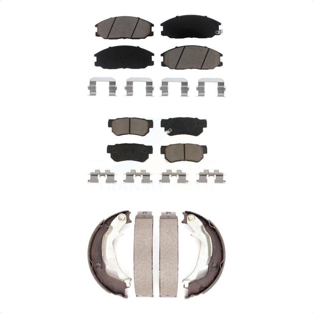 Front Rear Ceramic Brake Pads And Parking Shoes Kit For Hyundai XG350 XG300