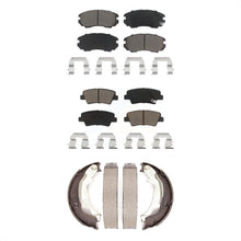 Charger l'image dans la galerie, Front Rear Ceramic Brake Pads And Parking Shoes Kit For 2010-2013 Kia Soul