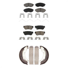 Charger l'image dans la galerie, Front Rear Ceramic Brake Pads And Parking Shoe Kit For Hyundai Sonata Kia Optima
