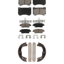 Charger l'image dans la galerie, Front Rear Ceramic Brake Pads And Parking Shoes Kit For Hyundai Genesis