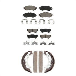 Front Rear Ceramic Brake Pads And Parking Shoes Kit For Suzuki Forenza Reno