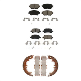 Front Rear Ceramic Brake Pads And Parking Shoes Kit For Toyota Camry