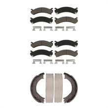 Load image into Gallery viewer, Front Rear Ceramic Brake Pads &amp; Parking Shoe Kit For Chevrolet Silverado 3500 HD