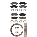 Front Rear Ceramic Brake Pads Parking Shoe Kit For Chevrolet Trailblazer GMC EXT