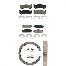 Load image into Gallery viewer, Front Rear Ceramic Brake Pads And Parking Shoes Kit For Chevrolet Silverado 1500