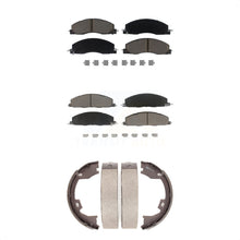 Charger l'image dans la galerie, Front Rear Ceramic Brake Pads And Parking Shoes Kit For Ram 2500 3500 1500 Dodge
