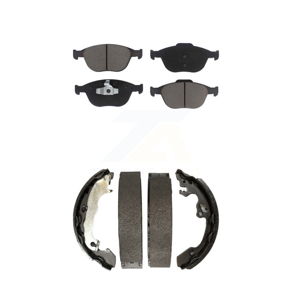 Front Rear Ceramic Brake Pads And Drum Shoes Kit For Ford Focus SVT