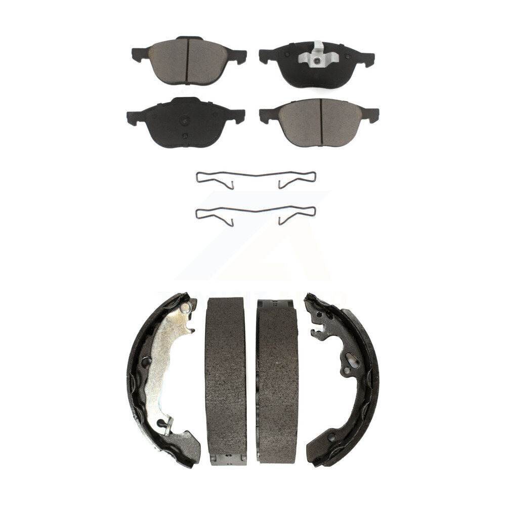 Front Rear Ceramic Brake Pads And Drum Shoes Kit For Ford Focus