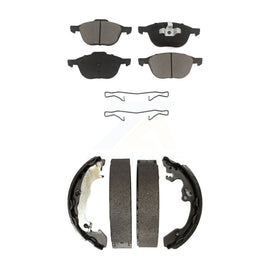 Front Rear Ceramic Brake Pads And Drum Shoes Kit For Ford Focus
