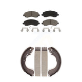 Front Rear Ceramic Brake Pads And Drum Shoes Kit For Jeep Patriot Compass Dodge