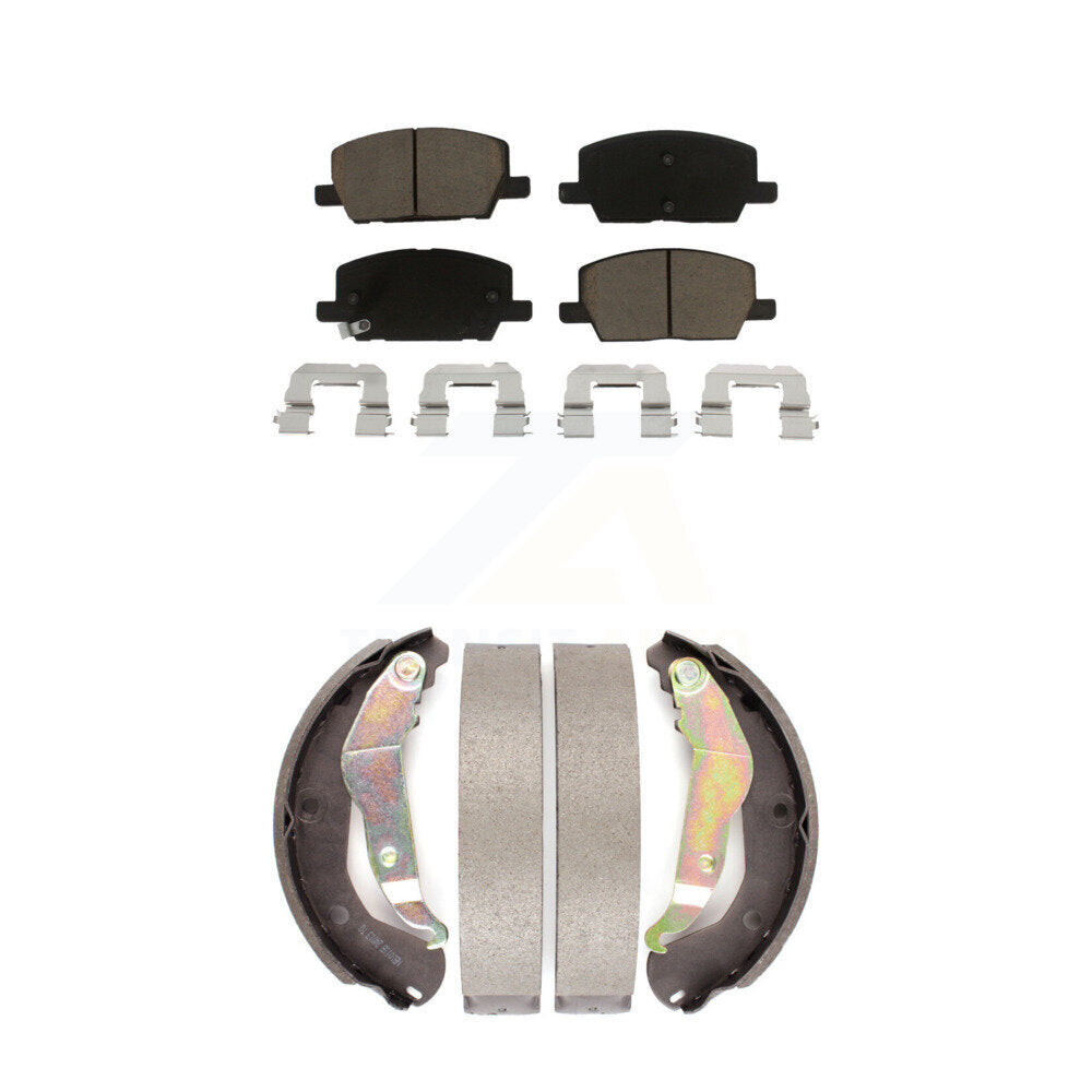 Front Rear Ceramic Brake Pads And Drum Shoes Kit For Chevrolet Trax