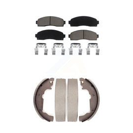 Front Rear Ceramic Brake Pads And Drum Shoe Kit For Saturn Vue Chevrolet Equinox