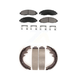 Front Rear Ceramic Brake Pads And Drum Shoes Kit For 2003-2004 Dodge Dakota