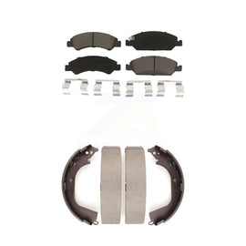 Front Rear Ceramic Brake Pads And Drum Shoe Kit For Chevrolet Silverado 1500 GMC