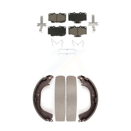 Front Rear Ceramic Brake Pads And Drum Shoe Kit For Toyota 4Runner Pickup Tacoma