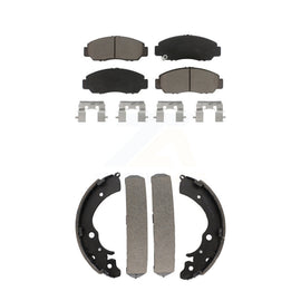 Front Rear Ceramic Brake Pads And Drum Shoes Kit For Honda Accord Civic