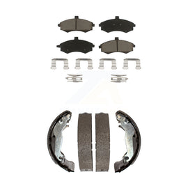Front Rear Ceramic Brake Pads And Drum Shoes Kit For Hyundai Elantra