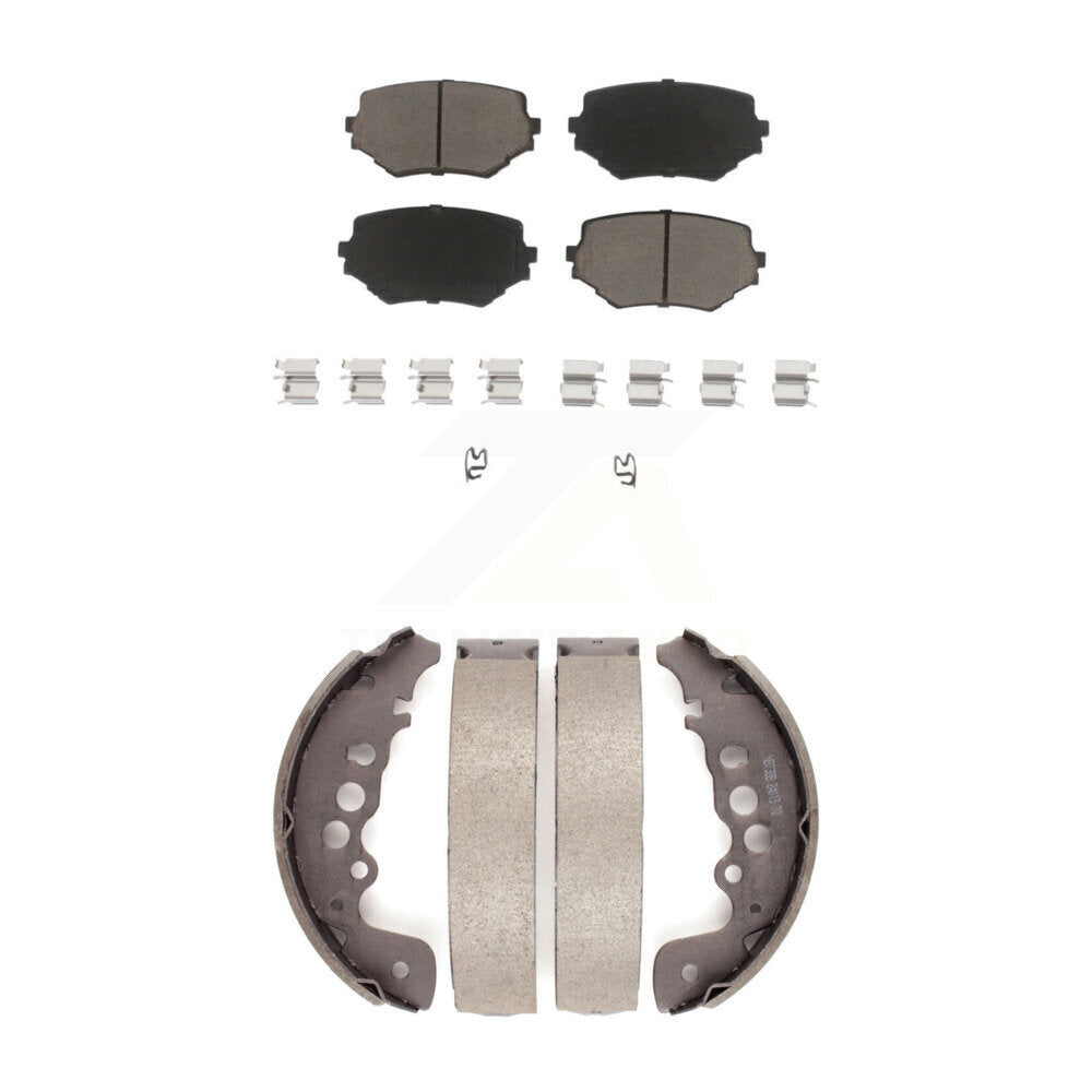 Front Rear Ceramic Brake Pads And Drum Shoes Kit For Suzuki Grand Vitara