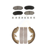 Front Rear Ceramic Brake Pads & Drum Shoes Kit For 2006-2008 Suzuki Grand Vitara