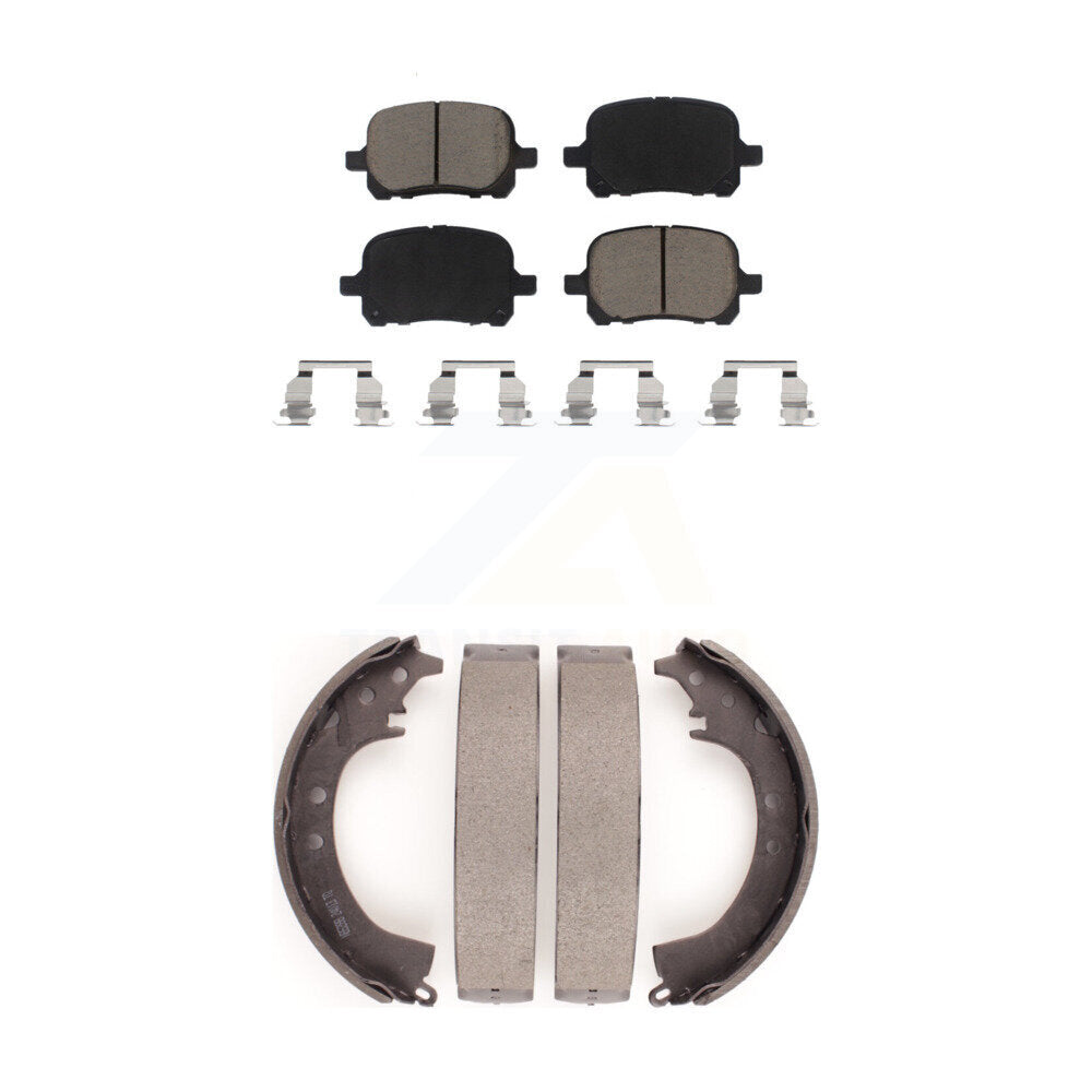 Front Rear Ceramic Brake Pads And Drum Shoes Kit For Toyota Solara