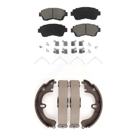 Front Rear Ceramic Brake Pads And Drum Shoes Kit For 1994-1995 Toyota Celica GT