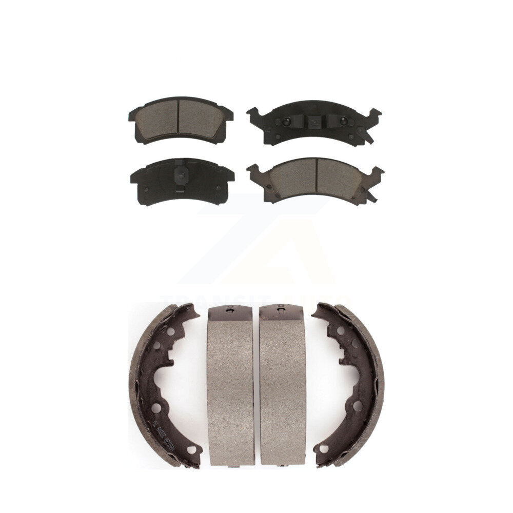Front Rear Ceramic Brake Pads Drum Shoe Kit For Chevrolet Cavalier Pontiac Grand