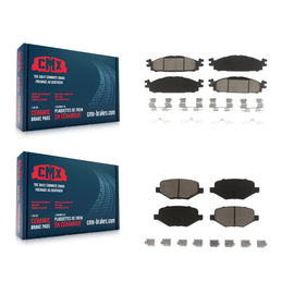 Front Rear Ceramic Brake Pads Kit For Ford Explorer Taurus Flex Lincoln MKT MKS