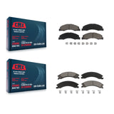 Front Rear Ceramic Brake Pads Kit For Ford E-350 Super Duty E-250 E-150 E-450