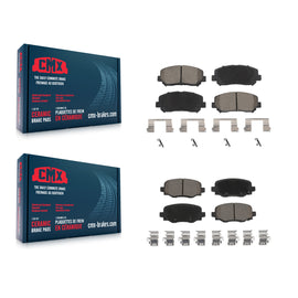 Front Rear Ceramic Brake Pads Kit For Jeep Cherokee Chrysler 200